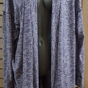 Elegant Blue Striped Women's Blazer